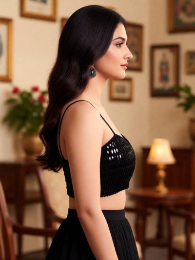 Black Blouse & Skirt Set – Elegant Party Wear Co-Ord